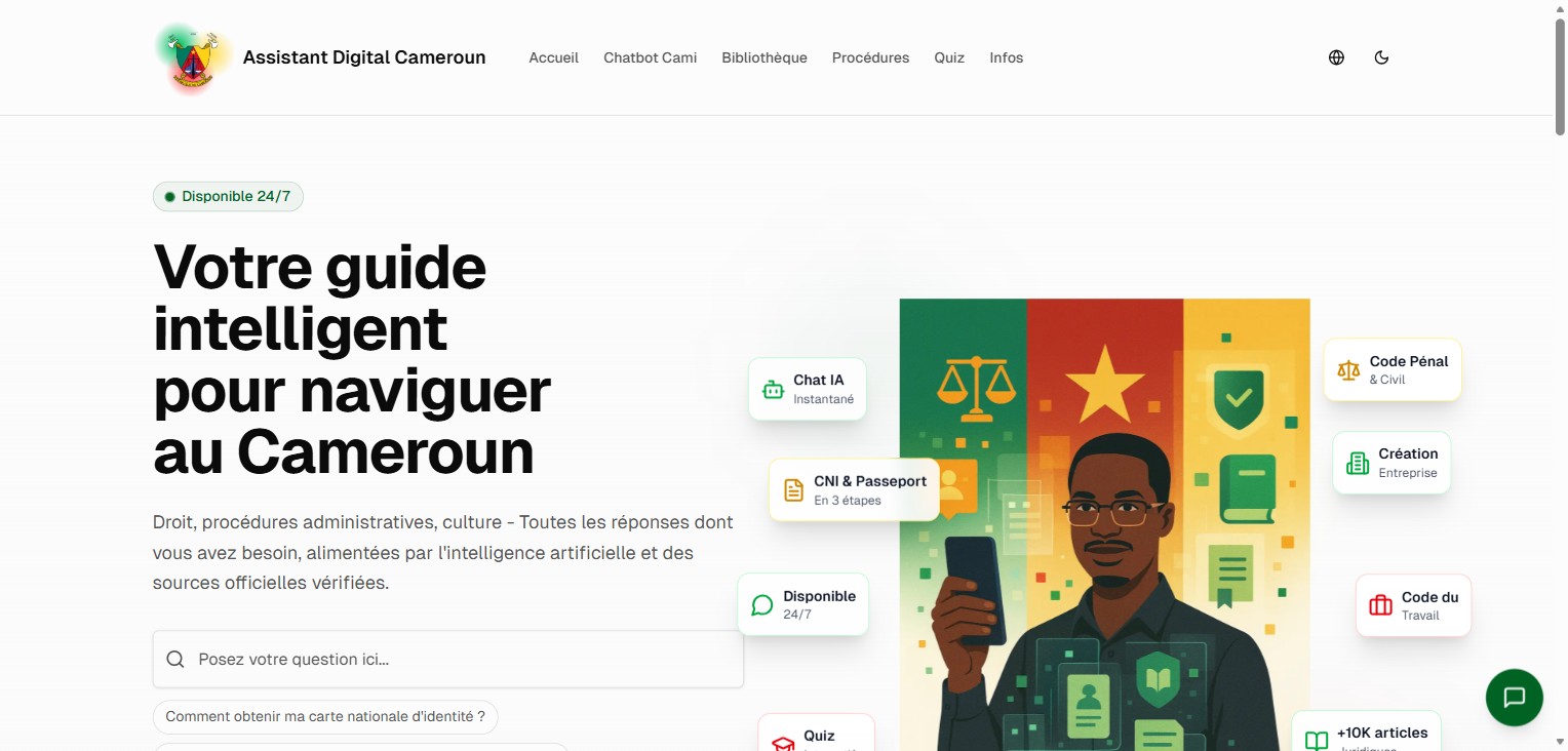 Aperçu du projet Assistant Cameroun