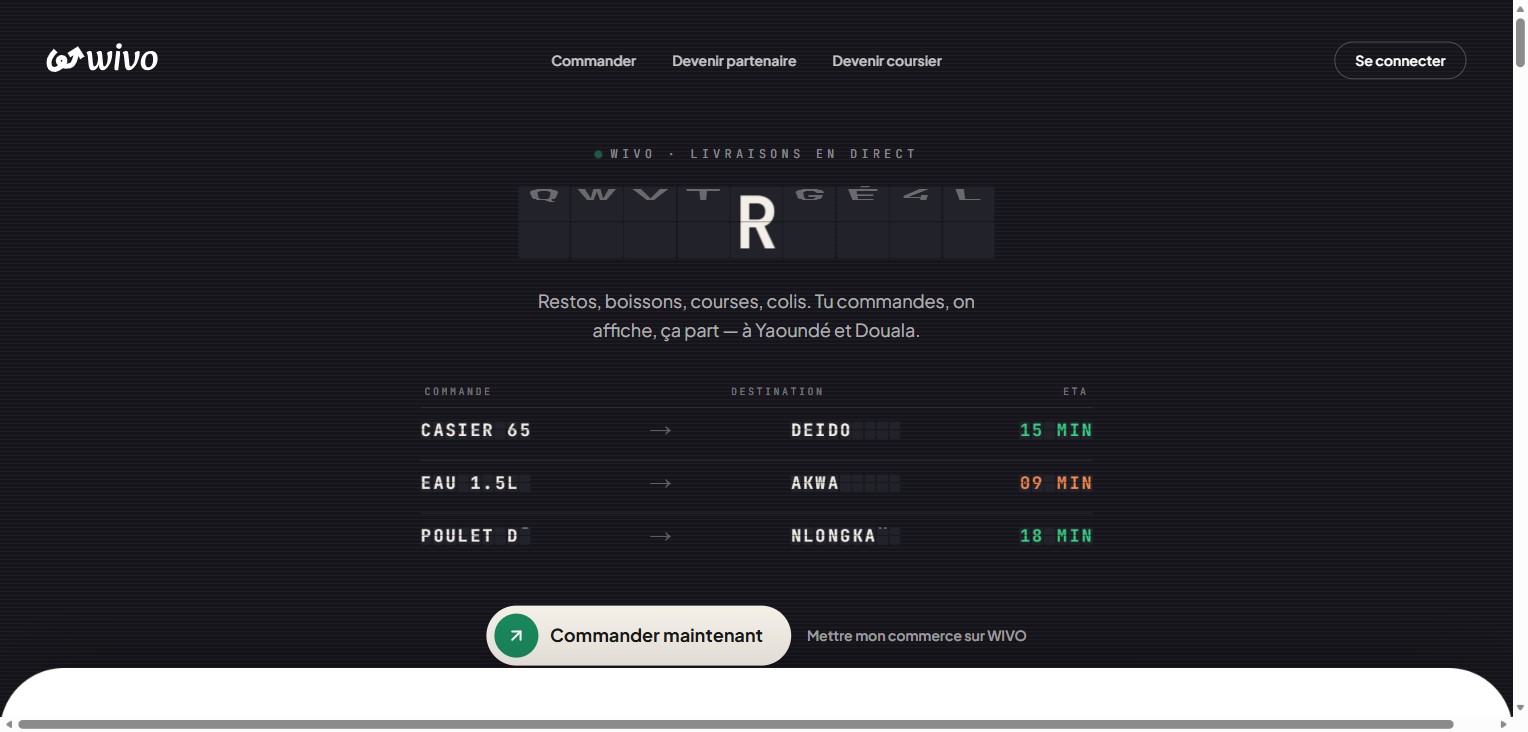 Aperçu du projet Wivo